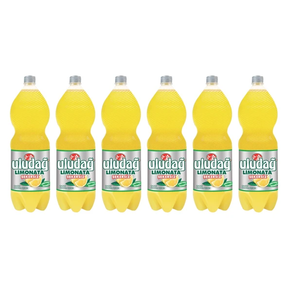 Uludağ Limonata Şekersiz 2 lt x 6 Adet - 2