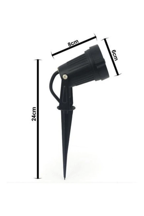 4 Adet Elektrikle Çalışır, 5 Watt Günışığı Kazıklı Bahçe Armatürü, Çim, Çiçek, Ağaç Aydınlatma Aplik - 3