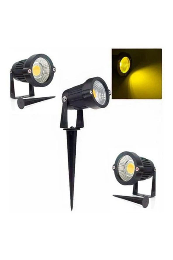 4 Adet Elektrikle Çalışır, 5 Watt Günışığı Kazıklı Bahçe Armatürü, Çim, Çiçek, Ağaç Aydınlatma Aplik - 6