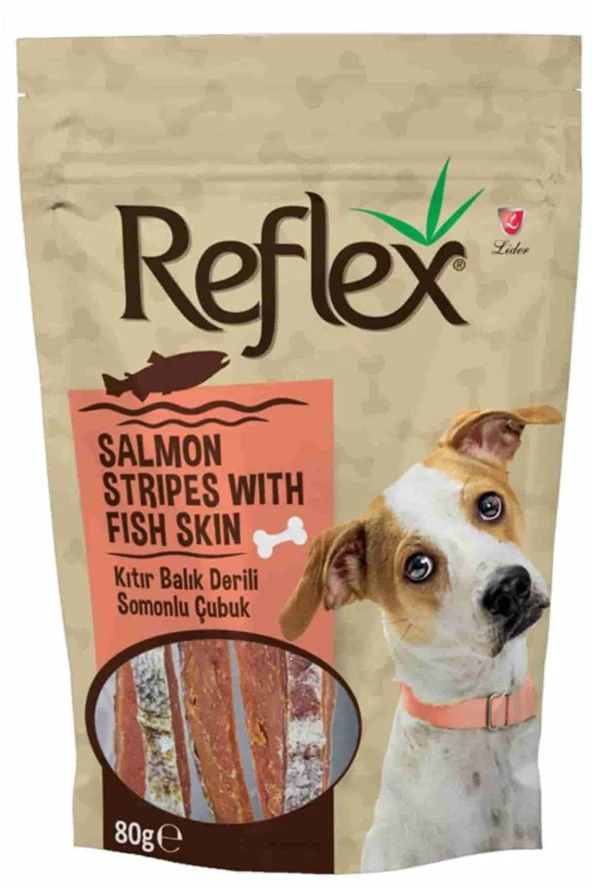 Reflex Balık Deri Sargılı Somon Etli Çubuk 80 Gr