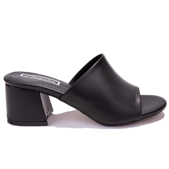 Dagoster DZA07-811304C Siyah Klasik Topuklu Kadın Terlik - 2