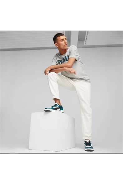 Puma RBD Game Low Erkek PUMA White-Black-Malachite Spor Ayakkabı - 386373 21 - 2