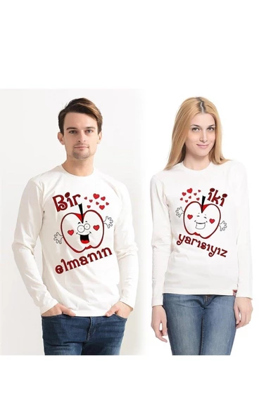 Sevgili kombinleri Bir Elmanın İki Yarısı Sweatshirt ürün görseli 1