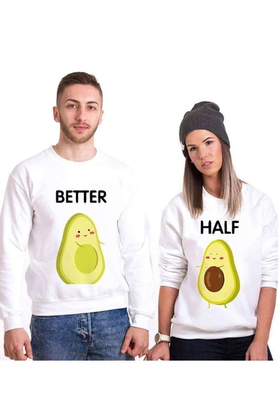 Tshirthane Better Half  Sevgili Kombinleri Sweatshirt Kombini ürün görseli 1