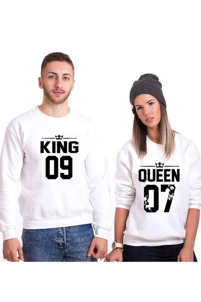 Tshirthane King 09 Queen 07  Sevgili Kombinleri Sweatshirt Kombini - 1
