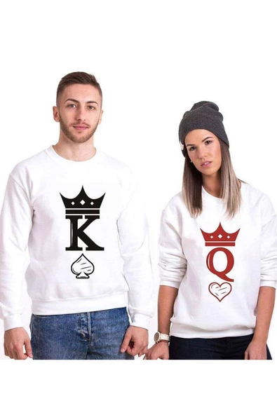 Tshirthane Kral Kız  Sevgili Kombinleri Sweatshirt Kombini