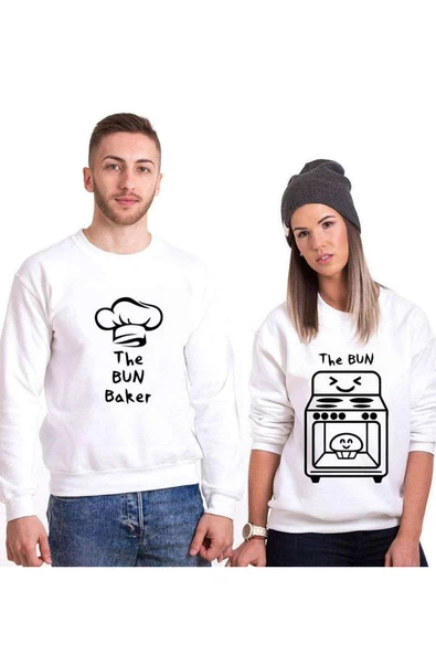 Tshirthane The Bun Baker Sevgili Kombinleri Sweatshirt Kombini