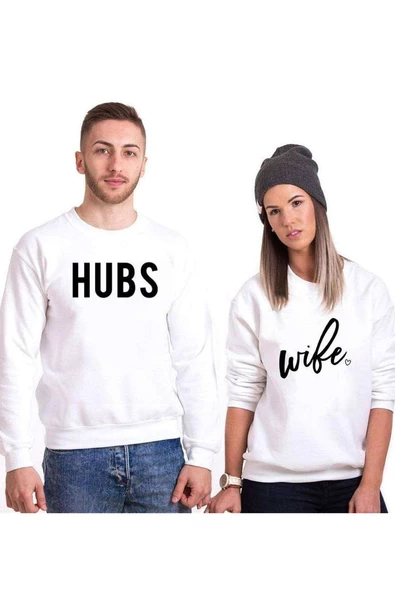 Tshirthane Wife-Hubs  Sevgili Kombinleri Sweatshirt Kombini ürün görseli