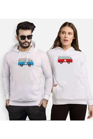 Tshirthane Minibüs T1 Sevgili Kombinleri Kapüşonlu Kombini