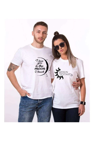 Tshirthane My Sun Love Moon Sevgili Kombinleri Tshirt Kombini