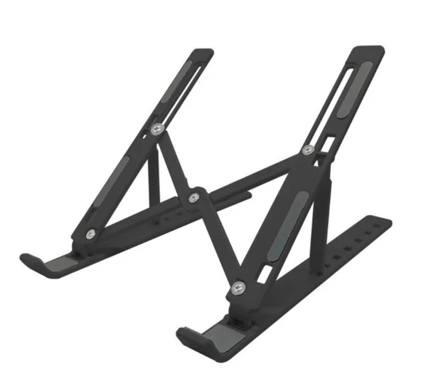 Pratik 7 Kademeli Ayarlı Katlanabilir Laptop Tablet Standı Siyah - 2