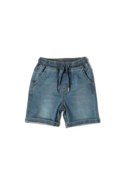 Erkek Çocuk Beli Lastikli Kot Şort