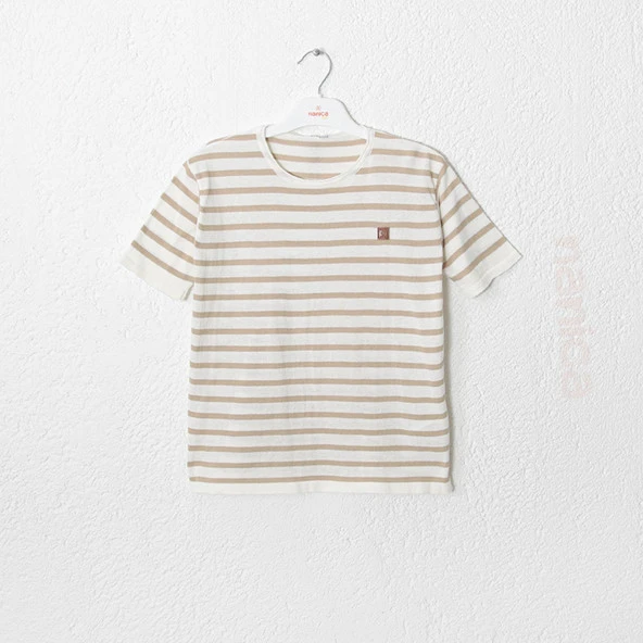 Erkek Çocuk Çizgili Triko Kısa Kollu Yazlık Kazak - 2