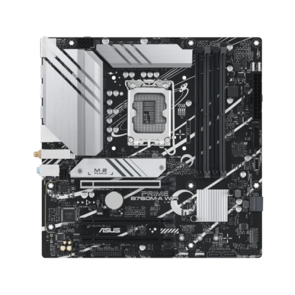 ASUS PRIME B760M-A WIFI, 4xDDR5, 2x M.2, 2xHDMI, DP, Wi-Fi 6, Bluetooth v5.2, 12-13.Nesil, LGA1700 Soket, Anakart - Resim 2