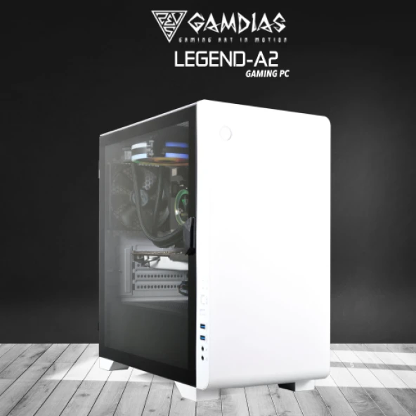 GAMDIAS LEGEND-A2, i5-12400F, 16Gb Ram, 500Gb NVMe SSD, 4Gb GDDR5 RX550 Ekran Karti, 500W Kasa, Free Dos GAMING PC