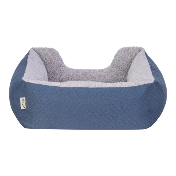 Pet Comfort Echo  Kedi ve Köpek Yatağı Mavi/Gri Peluş S 60x50cm - Resim 3