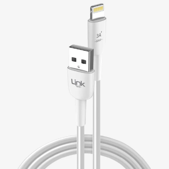 LinkTech K606 USB - iPh Lightning 3A 2mt Şarj Kablosu Beyaz - 2