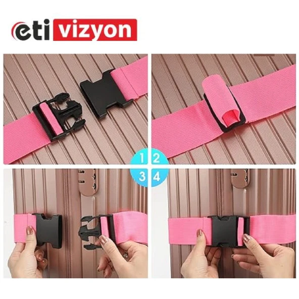 Etivizyon Valiz Bavul Emniyet Kemeri 2 Adet YEŞİL - 4