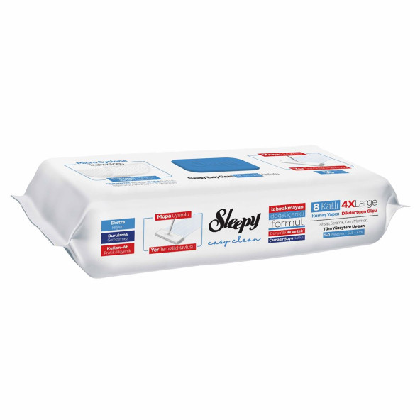 Sleepy Easy Clean Çamaşır Suyu Katkılı Mopa Uyumlu Yer Temizlik Havlusu 50 Yaprak - 2