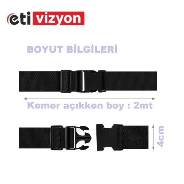Etivizyon Valiz Bavul Emniyet Kemeri 2 Adet SARI - 3