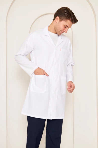 Doktor  Önlüğü Beyaz Önlük Bay - Resim 4