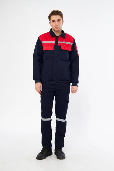 Mervem İş Takımı 7/7 Gabardin Kapitoneli Reflektörlü