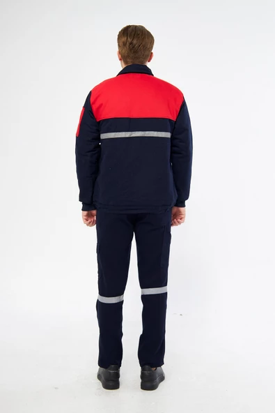 Mervem İş Takımı 7/7 Gabardin Kapitoneli Reflektörlü - 5