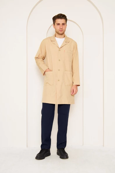 Alpaka Kumaş Montaj Önlüğü Bej ürün görseli