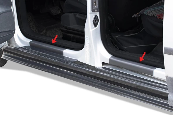 VW Caddy Kapı Eşiği Plastik 4 Parça 2003-2014 Arası - 3