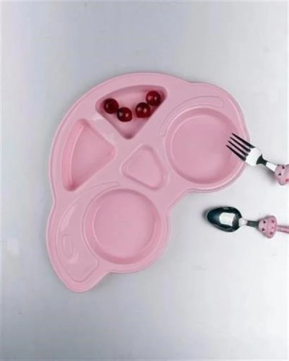 BUFFER® Bebekler İçin Araba Şeklinde Sevimli Mama Tabağı Çocuk Tabldot - 3