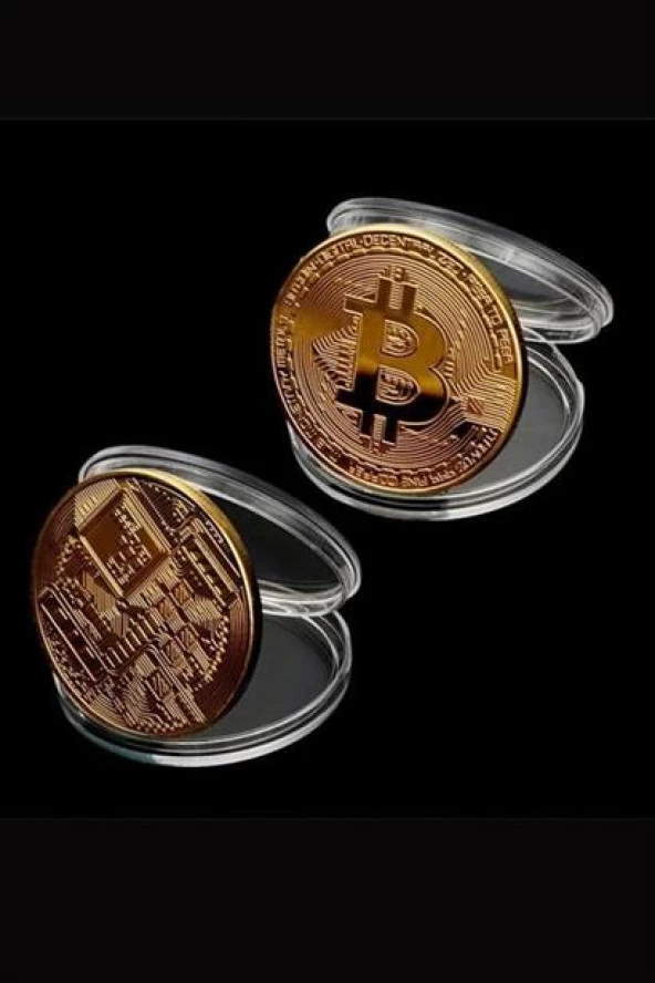 BUFFER® Bitcoin Madeni Hatıra Parası Madeni Bitcoin Hediye Sikke Para - 7