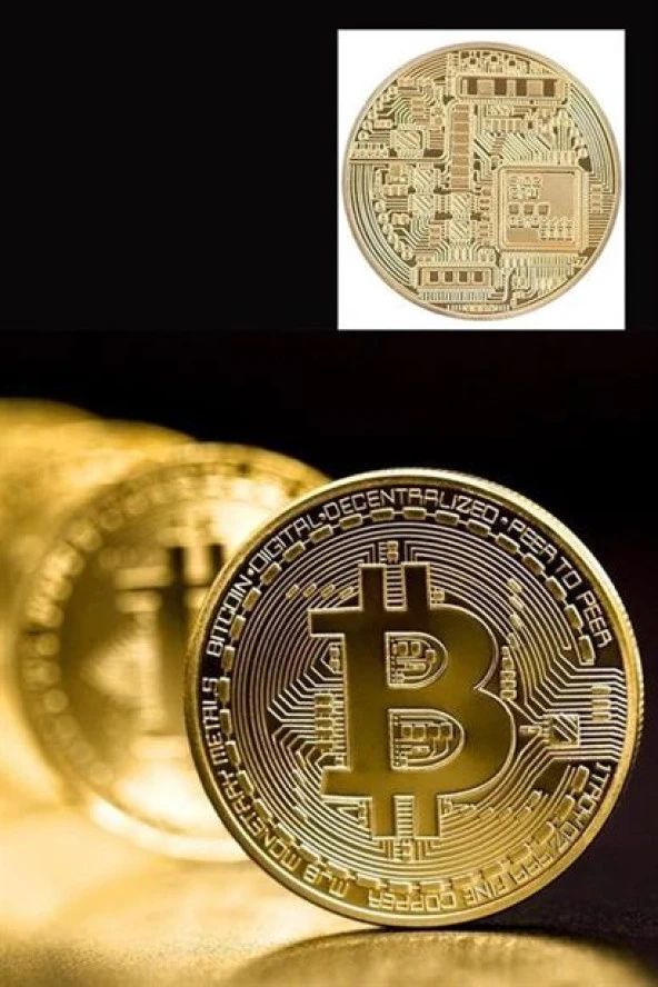 BUFFER® Bitcoin Madeni Hatıra Parası Madeni Bitcoin Hediye Sikke Para - 8