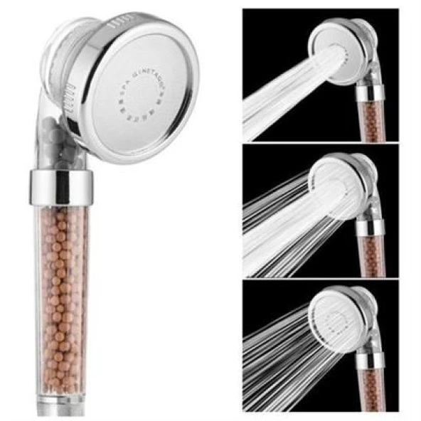 BUFFER® %50 Su Tasarruflu ve Arıtmalı Doğal Taşlı Banyo El Duş Başlığı - 3