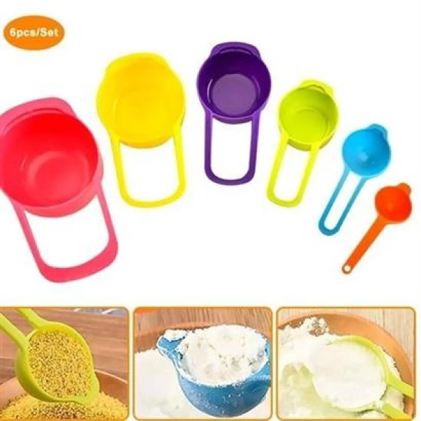 BUFFER® Pratik Ölçü Kaşığı Kabı 5li Şeker Baharat Sıvı Ölçer Aparat - 11