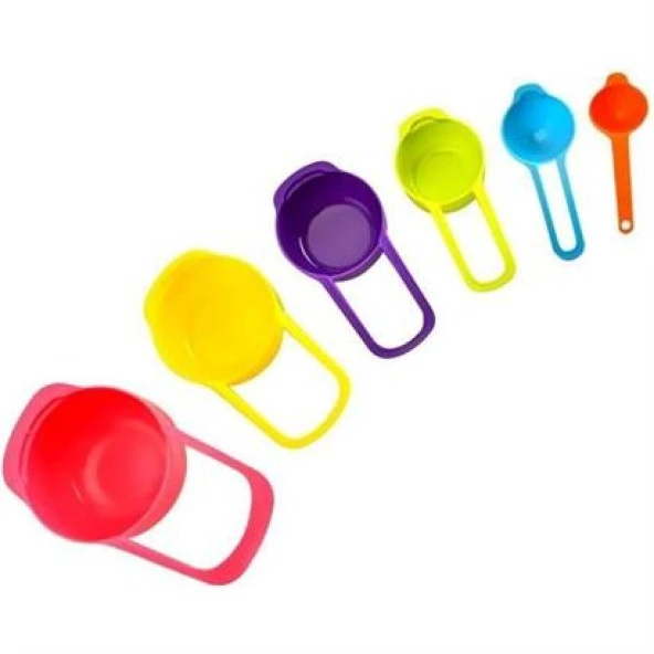 BUFFER® Pratik Ölçü Kaşığı Kabı 5li Şeker Baharat Sıvı Ölçer Aparat - 12