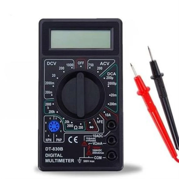 BUFFER® Dijital Avometre Multimetre Ölçü Aleti Akım Voltaj Direnç Ölçer - 10