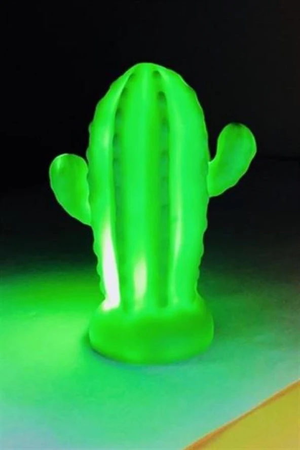 BUFFER® Pilli Silikon Led Işıklı Sevimli Kaktüs Gece Lambası Aydınlatması - 8