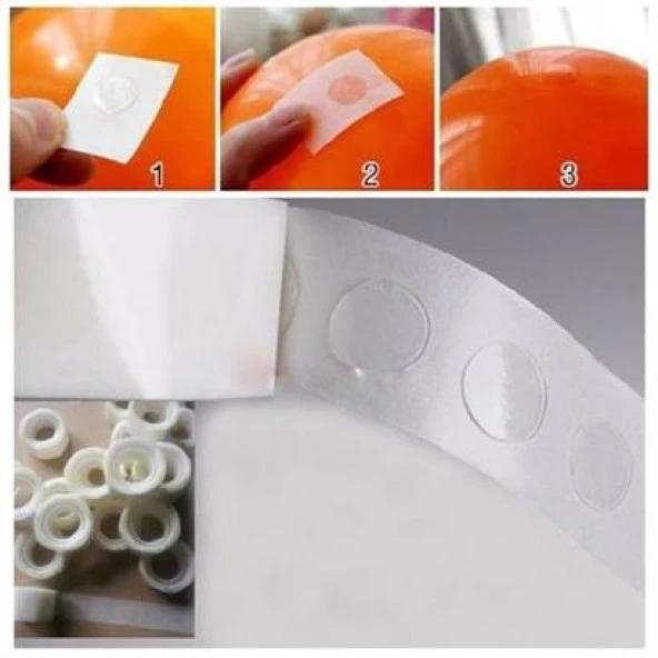 BUFFER® Sticker Damla Model Çift Taraflı Yapışkan Balon Yapıştırıcısı - 3
