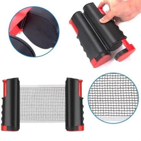 BUFFER® Teleskopik Taşınabilir Kaymaz Ping Pong Masa Tenisi Filesi Aparatı - 2