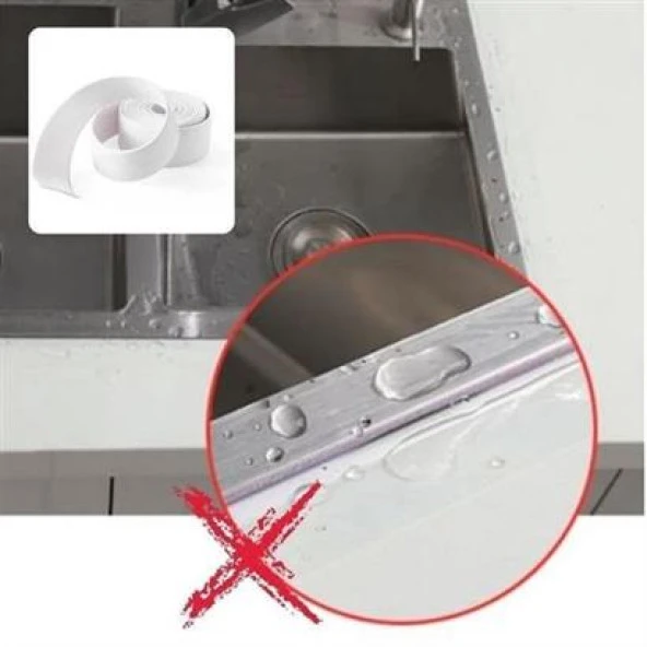 BUFFER® Su Sızdırmaz Banyo Mutfak Lavabo Küvet İzolasyon Şerit Bant - 4