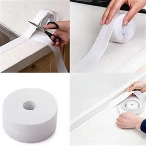 BUFFER® Su Sızdırmaz Banyo Mutfak Lavabo Küvet İzolasyon Şerit Bant - 7