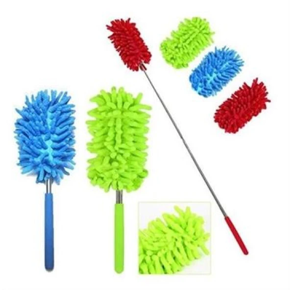 BUFFER® Teleskopik Mikrofiber Pratik Uzayabilen Toz Alma Fırçası Aparatı - 8