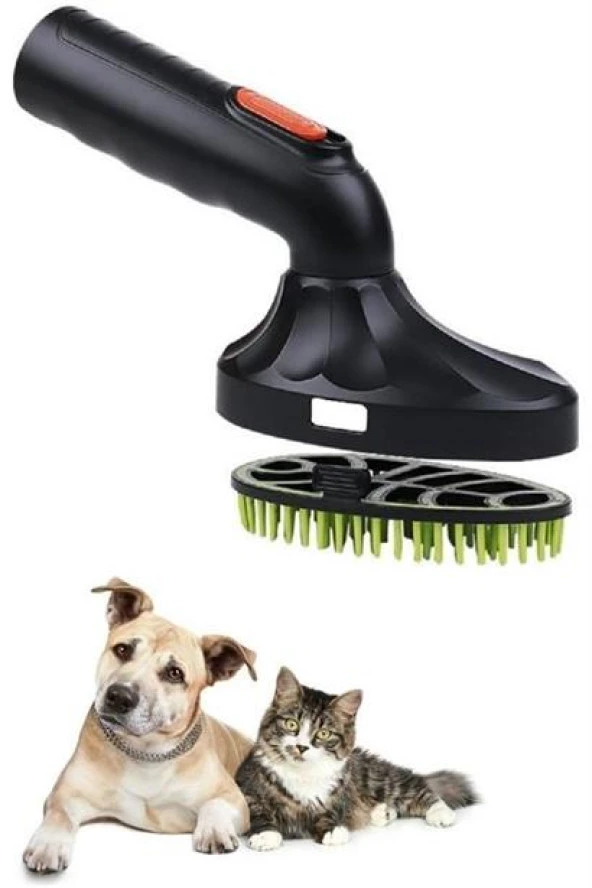 BUFFER® Süpürgeye Takılabilir Ergonomik Kedi Köpek Tüy Tarama Fırçası - 4