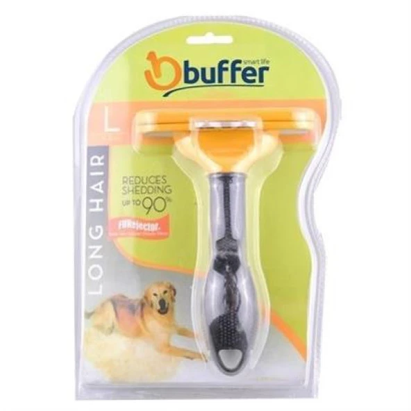 BUFFER® 23 KG Üzeri Uzun Tüylü Köpekler İçin Tüy Toplayıcı Ergonomik Tarak - 2