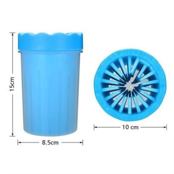 BUFFER® Silikon Jel Fırçalı Kedi Köpek Pati Ayak Yıkama Temizleme Kovası (Küçük) - 3