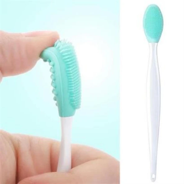 BUFFER® 2 Adet Dudak Fırçası Peeling Etkili Gözenek Siyah Nokta Temizleyici Akne Giderici Çift Yönl - 3