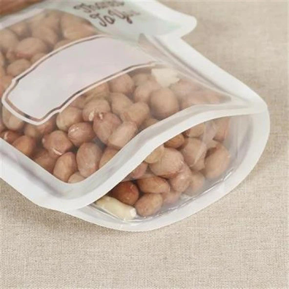 BUFFER® Kavanoz Görünümlü Kilitli Poşet Çıtçıtlı ve Pratik Torba 4 Adet - 5