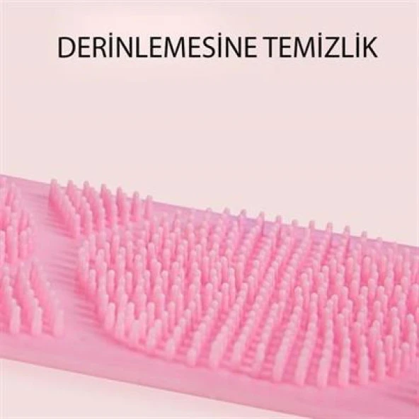 BUFFER® Çift Taraflı Banyo Hamam Lifi Silikon Masajlı Yumuşak Duş Lifi Uzun Ömürlü Hazır Banyo Keses - 5