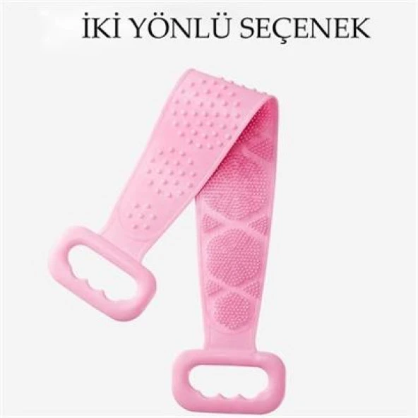 BUFFER® Çift Taraflı Banyo Hamam Lifi Silikon Masajlı Yumuşak Duş Lifi Uzun Ömürlü Hazır Banyo Keses - 6