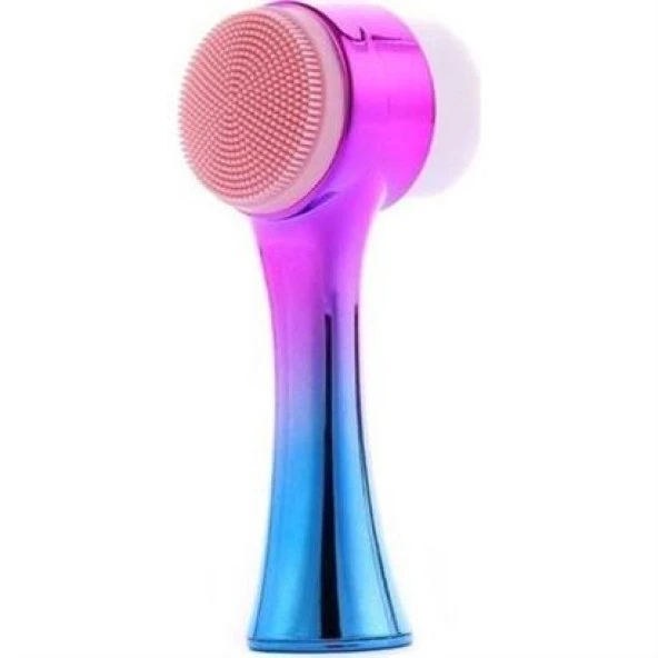 BUFFER® Çift İşlevli Renkli Cilt Yüz Temizleme Fırçası Peeling Masaj Etkili Gözenek Temizleyici Alet - 8